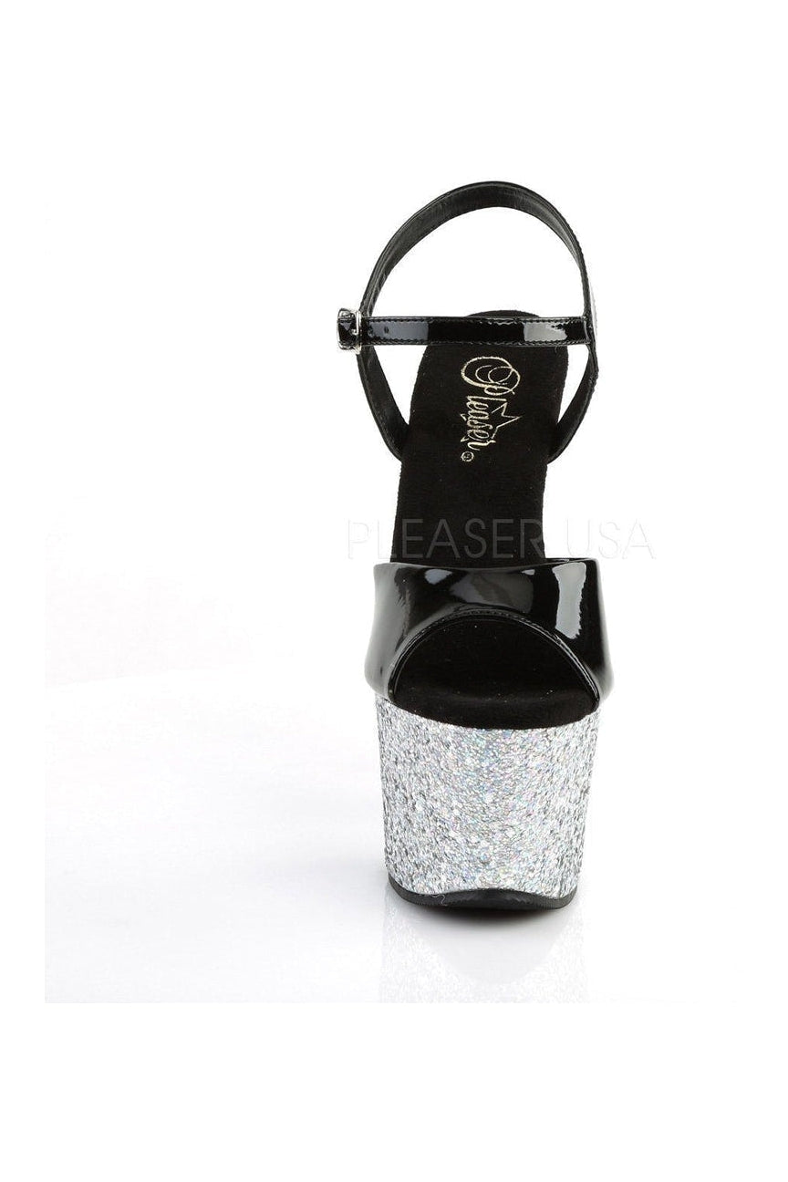 Pleaser SKY-309LG Platform Sandal in Black Patent