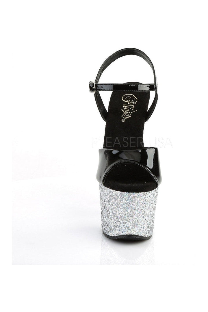 SKY-309LG Platform Sandal  | Black Patent