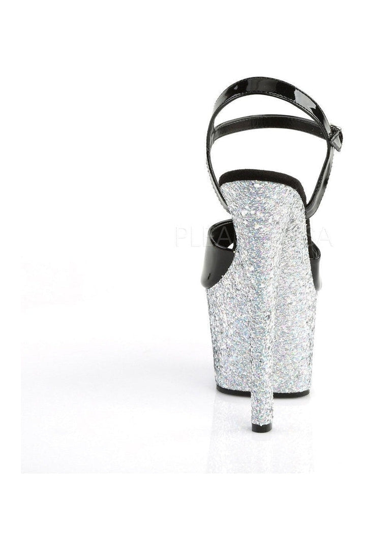 SKY-309LG Platform Sandal | Black Patent-Pleaser-Sandals-SEXYSHOES.COM