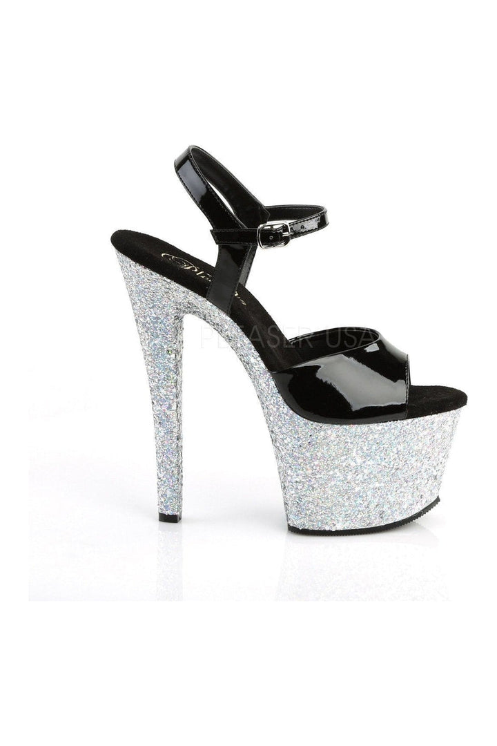 SKY-309LG Platform Sandal | Black Patent-Pleaser-Sandals-SEXYSHOES.COM