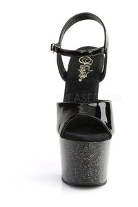 Pleaser SKY-309MG Platform Sandal in Black Patent