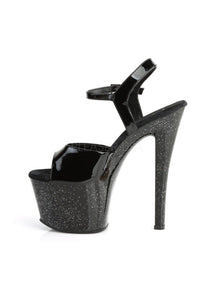 Pleaser SKY-309MG Platform Sandal in Black Patent