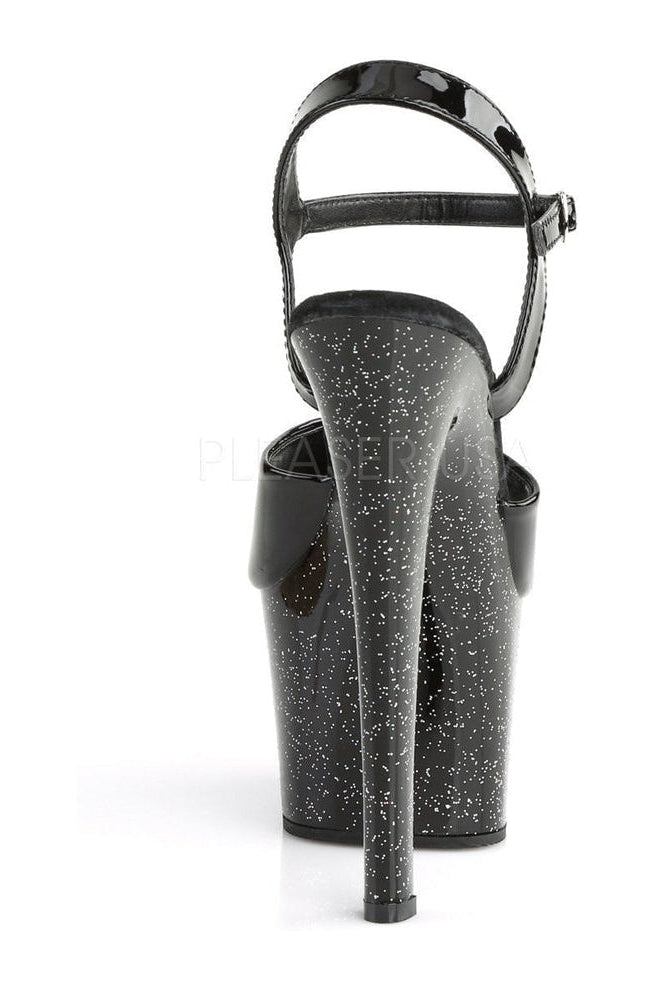 Pleaser SKY-309MG Platform Sandal in Black Patent