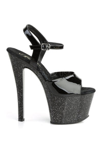 Pleaser SKY-309MG Platform Sandal in Black Patent