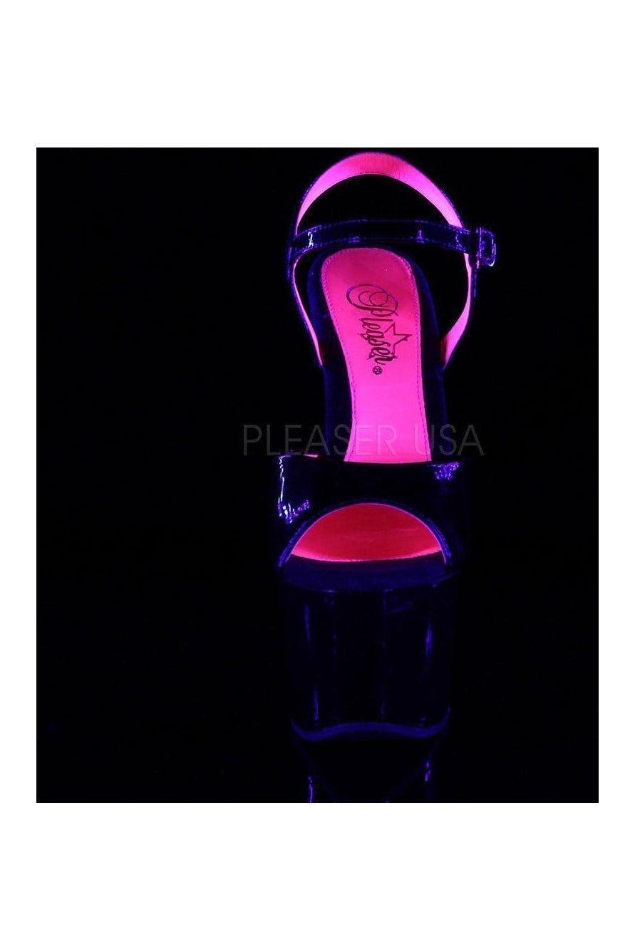 SKY-309TT Platform Sandal | Black Patent-Pleaser-Sandals-SEXYSHOES.COM