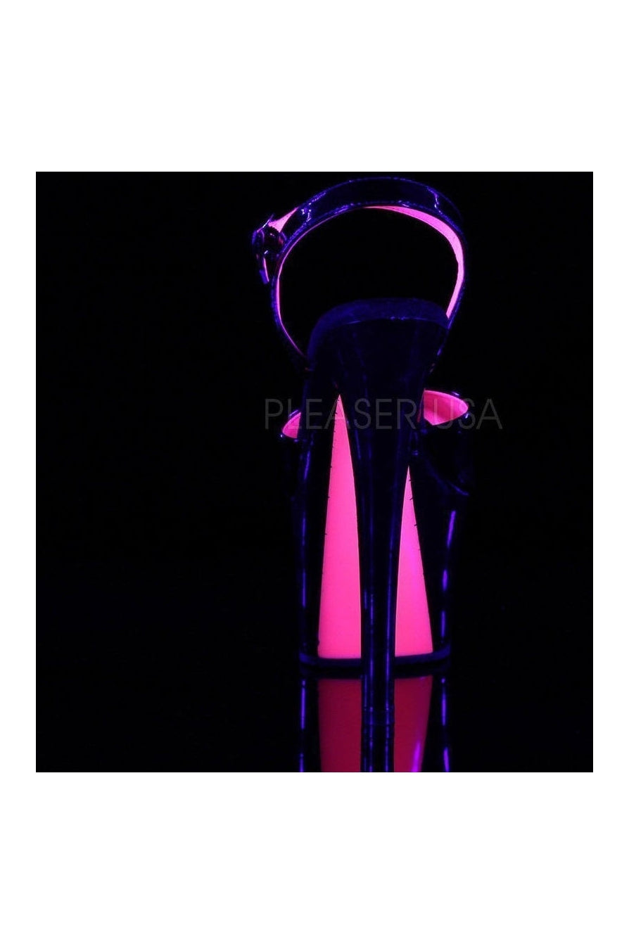 Pleaser SKY-309TT Platform Sandal in Black Patent