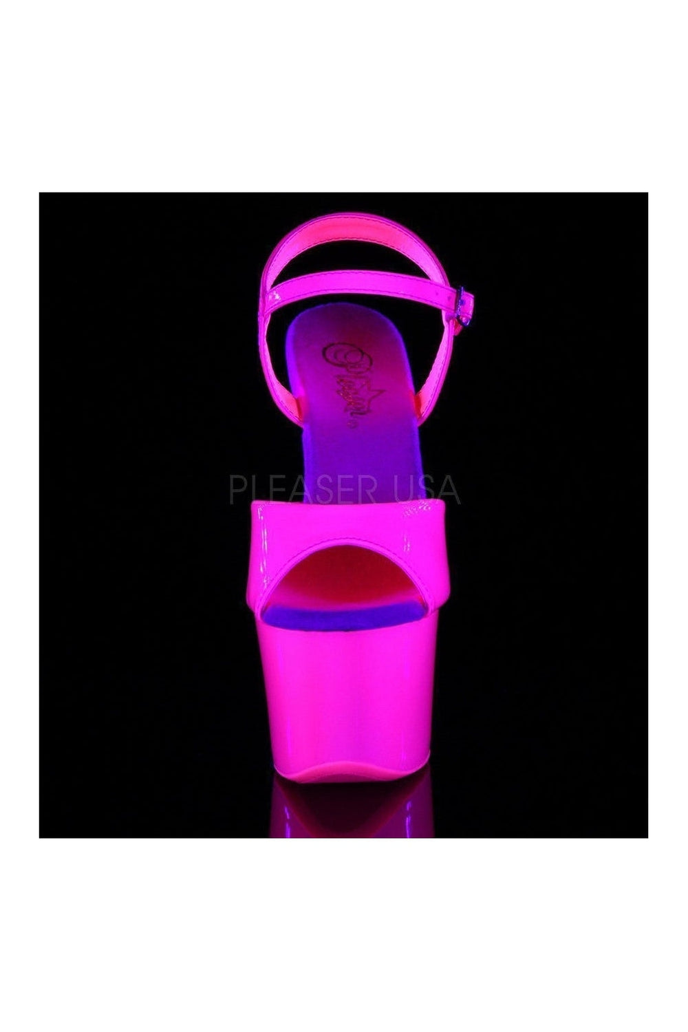 Pleaser SKY-309UV Platform Sandal in Fuchsia Patent