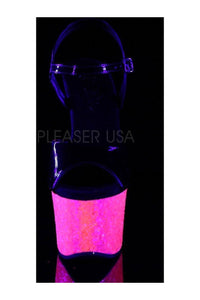 Pleaser SKY-309UVLG Platform Sandal in Black Patent