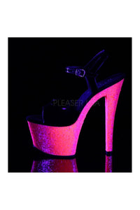 Pleaser SKY-309UVLG Platform Sandal in Black Patent
