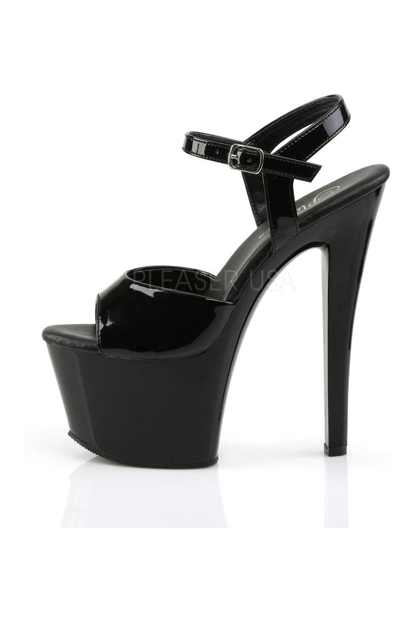 SKY-309VL Platform Sandal | Black Patent-Pleaser-Sandals-SEXYSHOES.COM