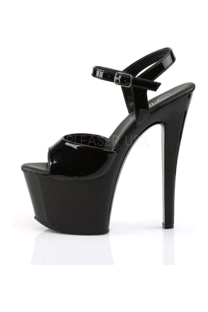 SKY-309VL Platform Sandal | Black Patent-Pleaser-Sandals-SEXYSHOES.COM