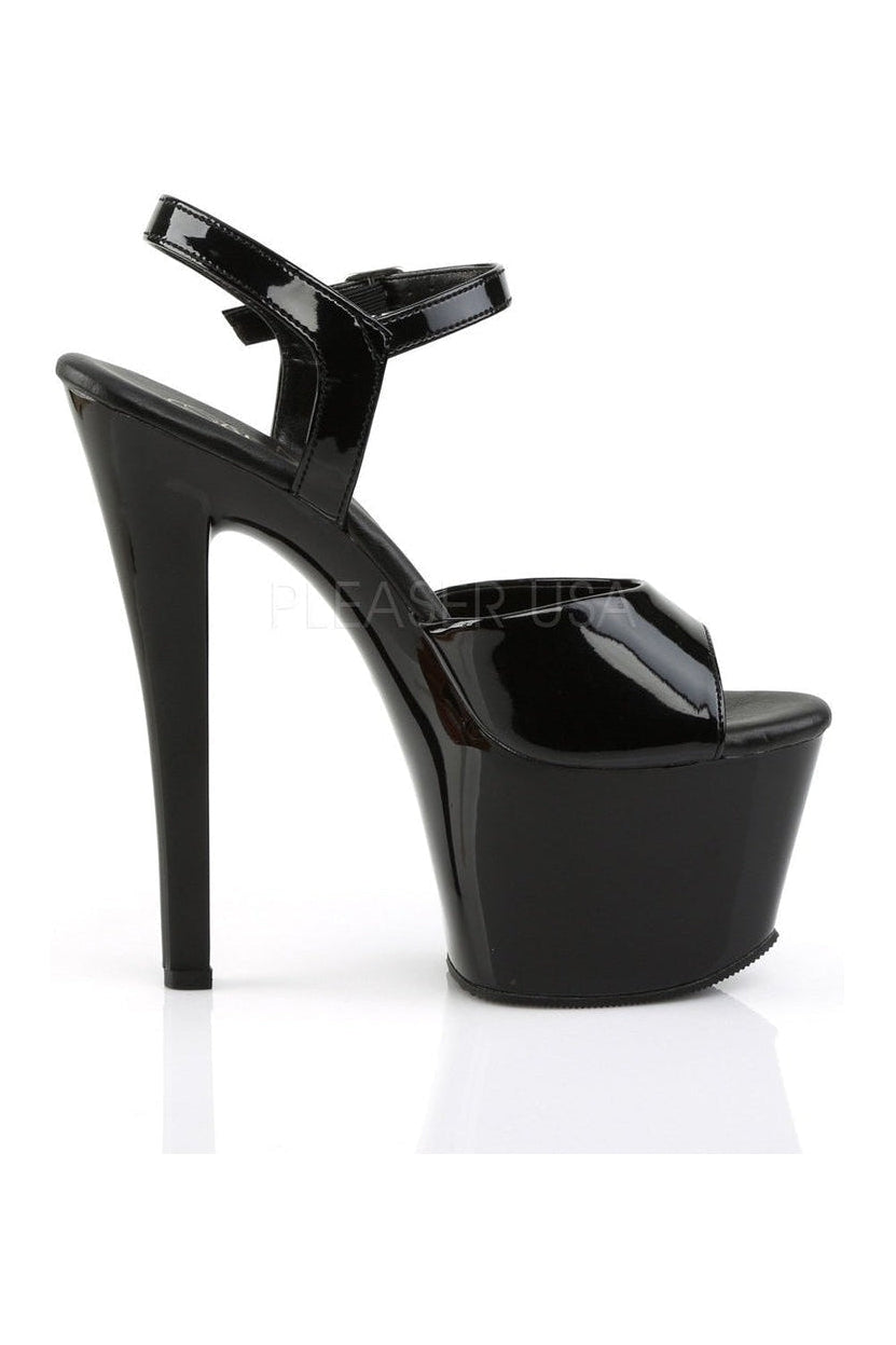SKY-309VL Platform Sandal | Black Patent-Pleaser-Sandals-SEXYSHOES.COM