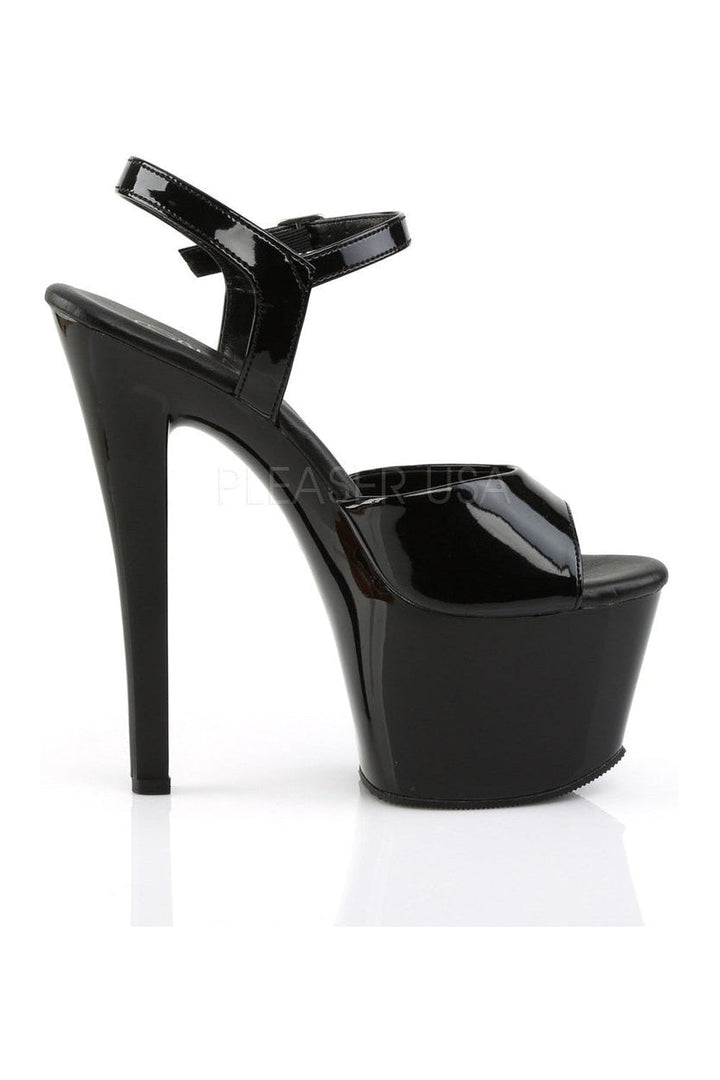 SKY-309VL Platform Sandal | Black Patent-Pleaser-Sandals-SEXYSHOES.COM