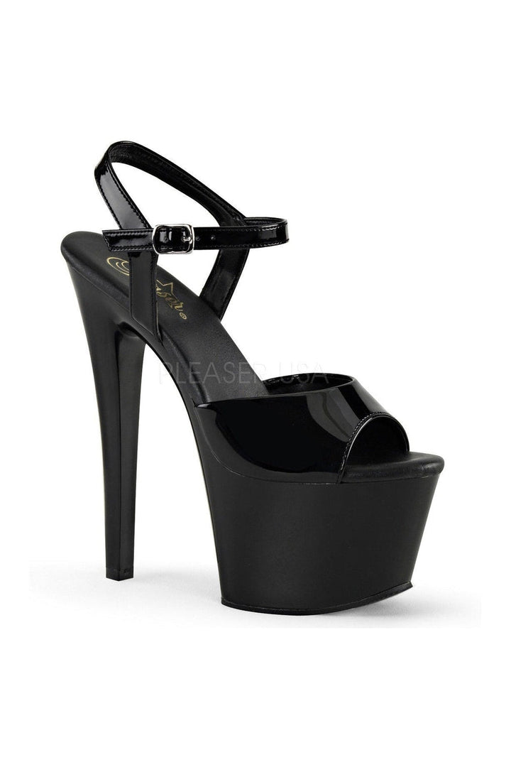 SKY-309VL Platform Sandal | Black Patent-Pleaser-Black-Sandals-SEXYSHOES.COM