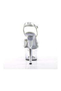 Pleaser SKY-310 Platform Sandal in Clear Glitter