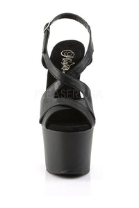 Pleaser SKY-330 Platform Sandal in Black Faux Leather