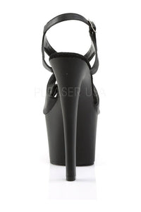 Pleaser SKY-330 Platform Sandal in Black Faux Leather