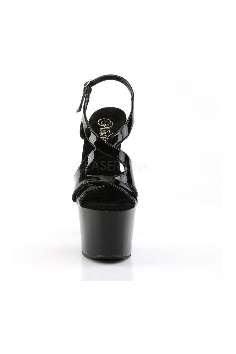 Pleaser SKY-330 Platform Sandal in Black Patent