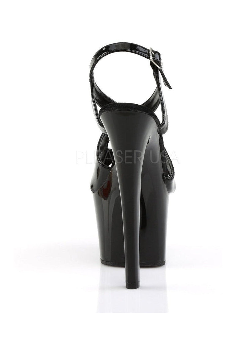 SKY-330 Platform Sandal | Black Patent-Pleaser-Sandals-SEXYSHOES.COM