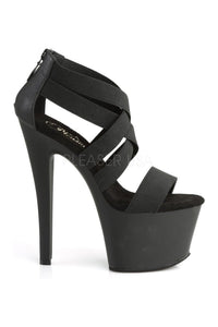 Pleaser SKY-369 Platform Sandal in Black Faux Leather