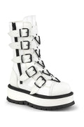 SLACKER-160 Knee Boot | White Patent