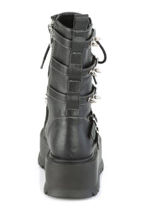 Demonia SLACKER-165 Knee Boot in Black Faux Leather