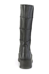 Demonia SLACKER-230 Knee Boot in Black Faux Leather