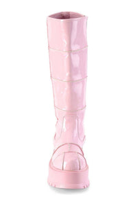 Demonia SLACKER-230 Knee Boot in Hologram Patent