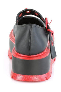 Demonia SLACKER-27 Mary Jane in Black Faux Leather
