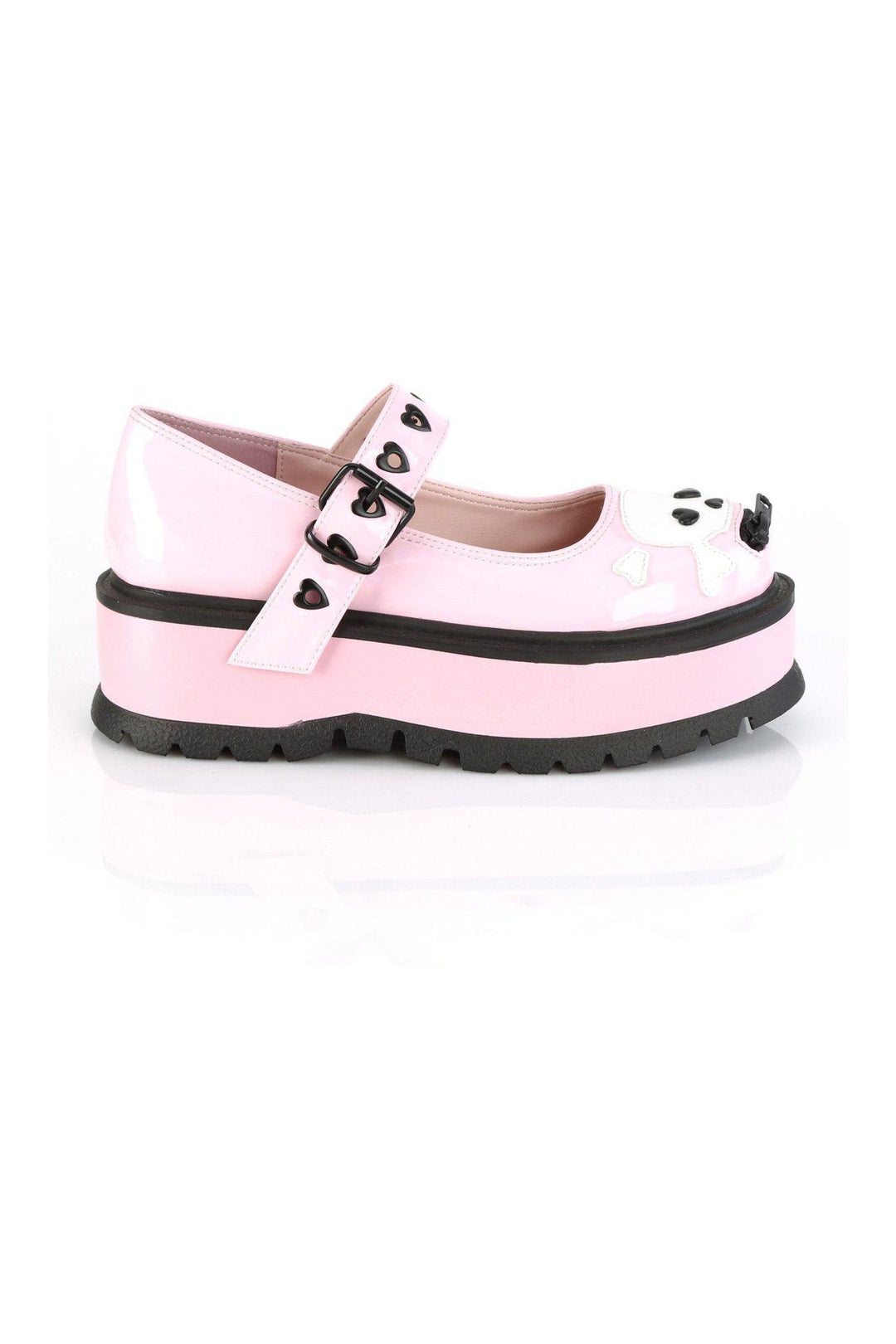 Demonia SLACKER-27 Mary Jane in Hologram Faux Leather