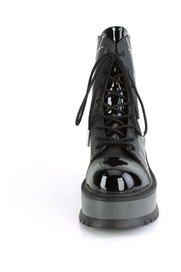 SLACKER-88 Ankle Boot | Black Faux Leather