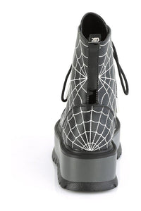 Demonia SLACKER-88 Ankle Boot in Black Faux Leather