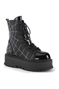 SLACKER-88 Ankle Boot | Black Faux Leather