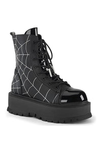 Demonia SLACKER-88 Ankle Boot in Black Faux Leather from SexyShoes.com