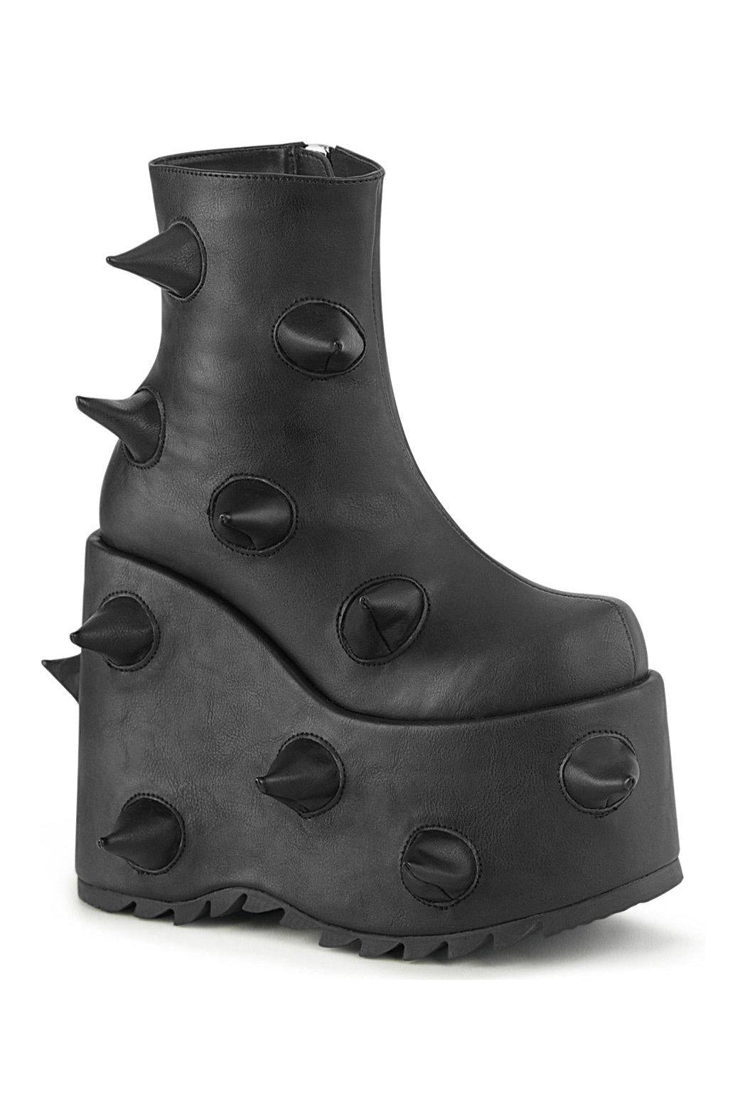 Demonia SLAY-77 Ankle Boot in Black Faux Leather from SexyShoes.com