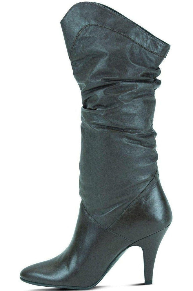 Sexyshoes Brand Slouch Boot Brown in Brown Genuine Leather