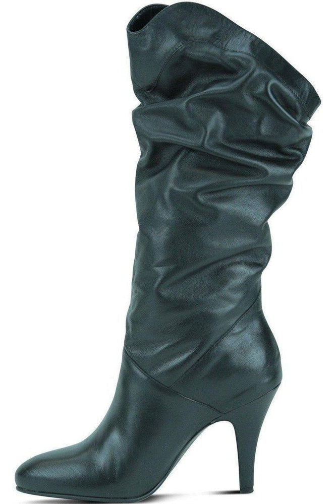 Slouch Boot - Wide Black Leather-Sexyshoes Brand-Knee Boots-SEXYSHOES.COM