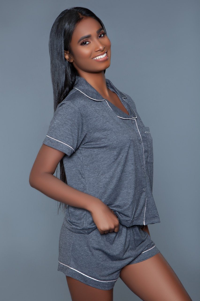 BeWicked Soft Jersey Sleepwear Set in Grey 