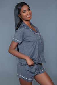 BeWicked Soft Jersey Sleepwear Set in Grey 