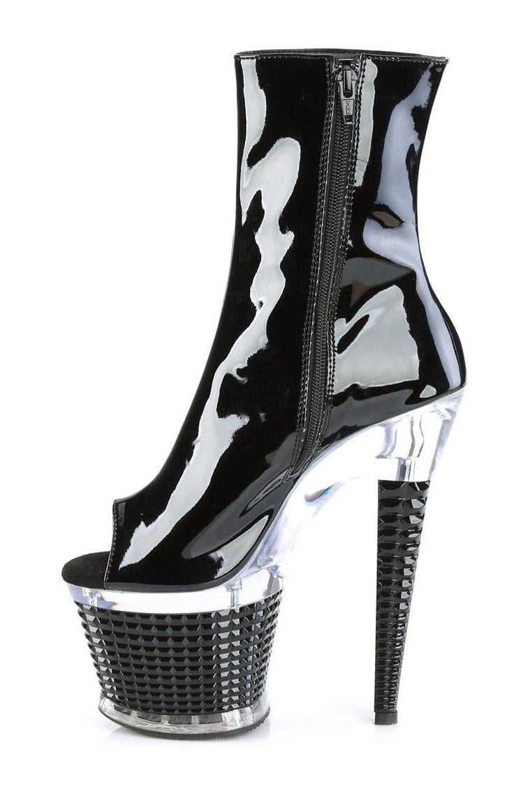 Pleaser SPECTATOR-1021 Ankle Boot in Black Patent