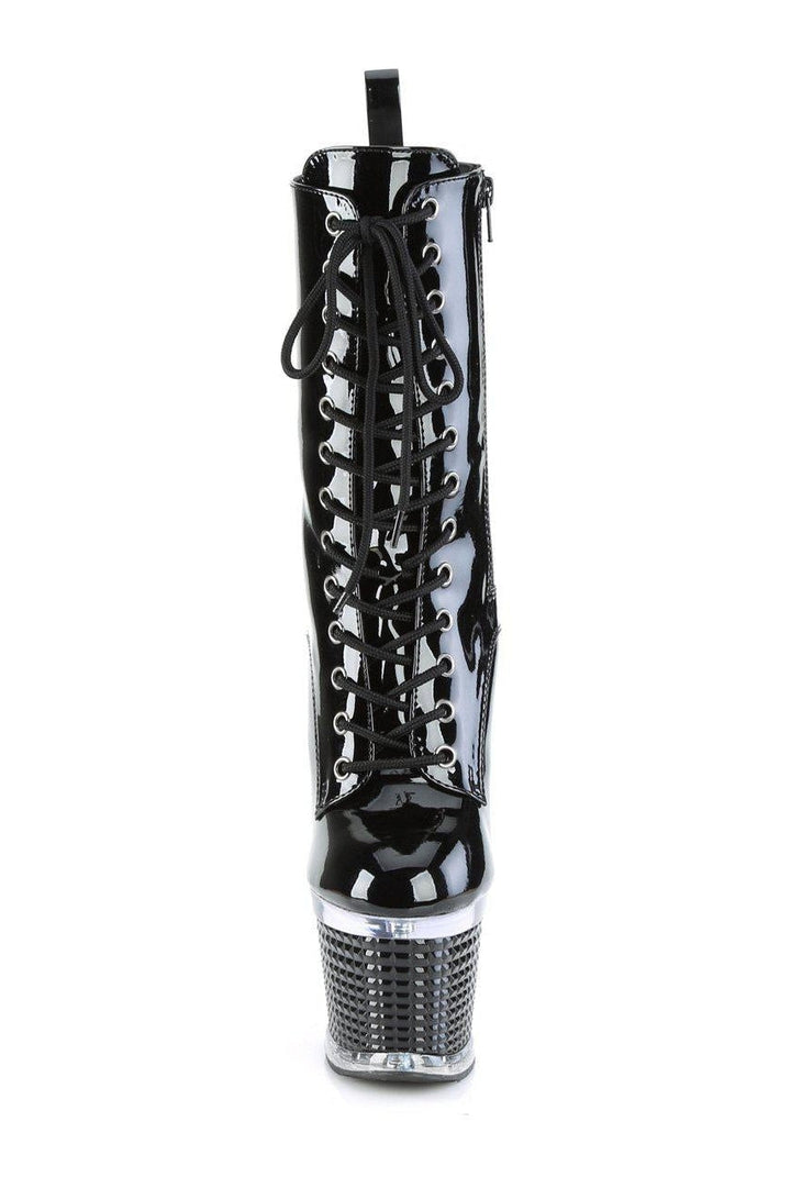 SPECTATOR-1040 Knee Boot | Black Patent-Knee Boots-Pleaser-SEXYSHOES.COM