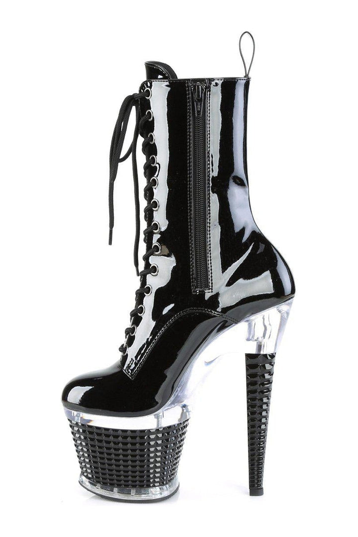 SPECTATOR-1040 Knee Boot | Black Patent-Knee Boots-Pleaser-SEXYSHOES.COM