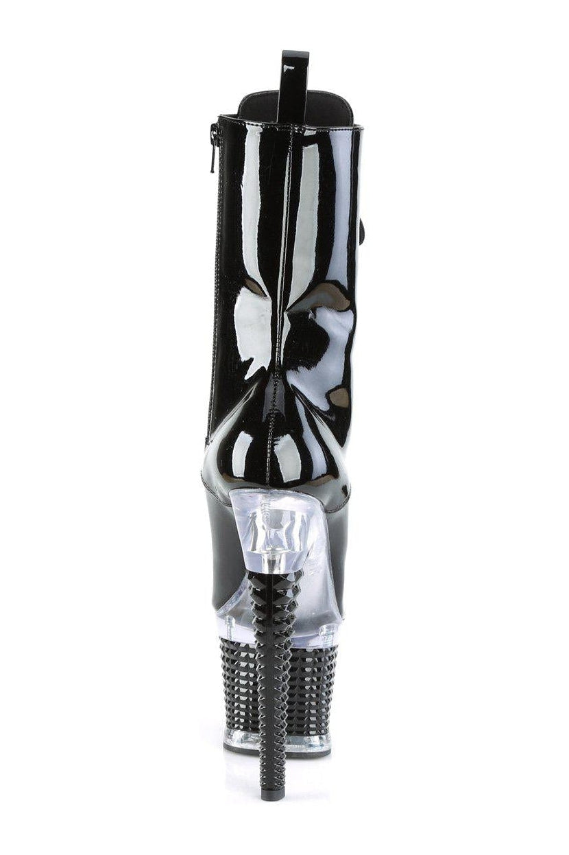 Pleaser SPECTATOR-1040 Knee Boot in Black Patent