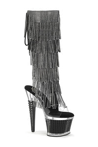 Pleaser SPECTATOR-2017RSF Knee Boot in Clear Vinyl from SexyShoes.com