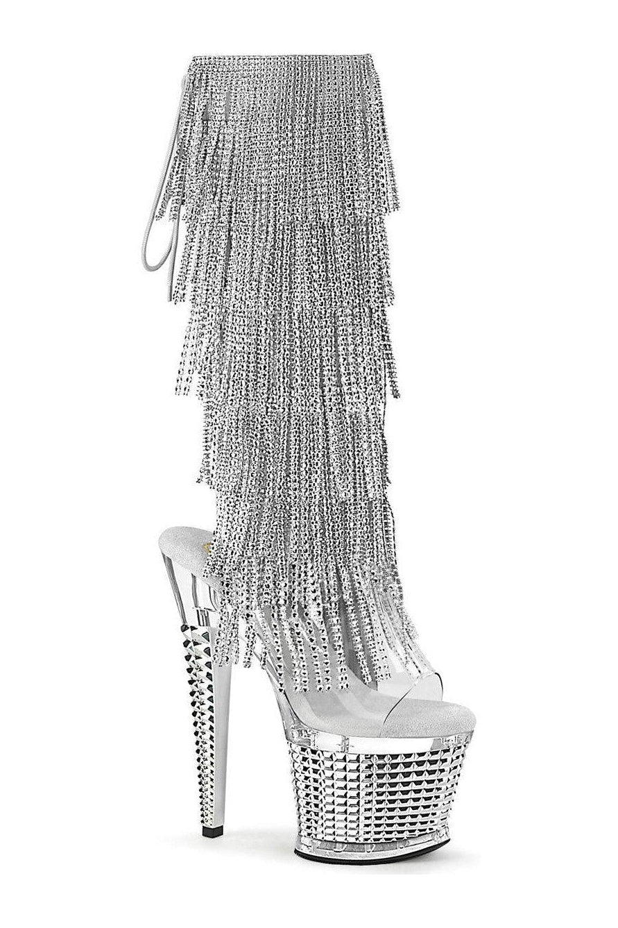 SPECTATOR-2017RSF Knee Boot | Clear Vinyl-Knee Boots-Pleaser-Clear-9-Vinyl-SEXYSHOES.COM