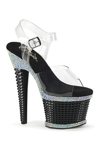 Pleaser SPECTATOR-708RS Sandal in Clear Vinyl from SexyShoes.com