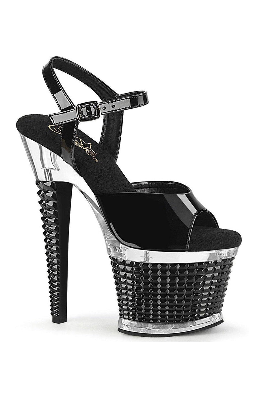 SPECTATOR-709 Sandal | Black Patent-Sandals-Pleaser-Black-9-Patent-SEXYSHOES.COM