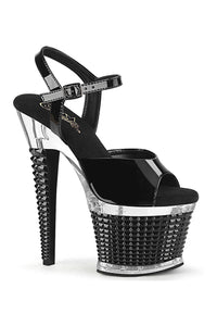 Pleaser SPECTATOR-709 Sandal in Black Patent from SexyShoes.com