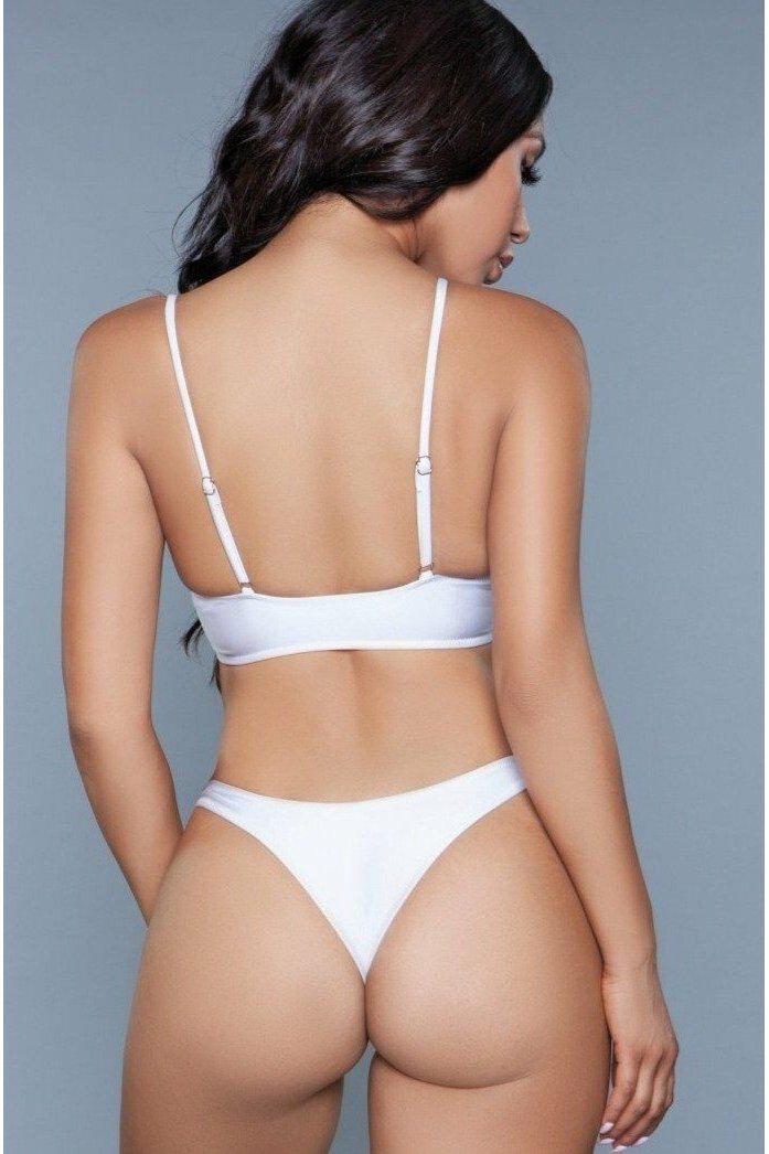 BeWicked Sporty 2 Piece Swimsuit in White 
