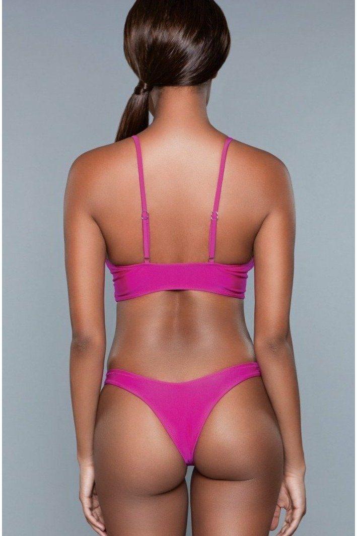 BeWicked Sporty 2 Piece Swimsuit in Fuchsia 
